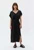 maska.se Maia Light Knitted Organic Cotton Silk Cashmere Dress - Black - Thumbnail 1