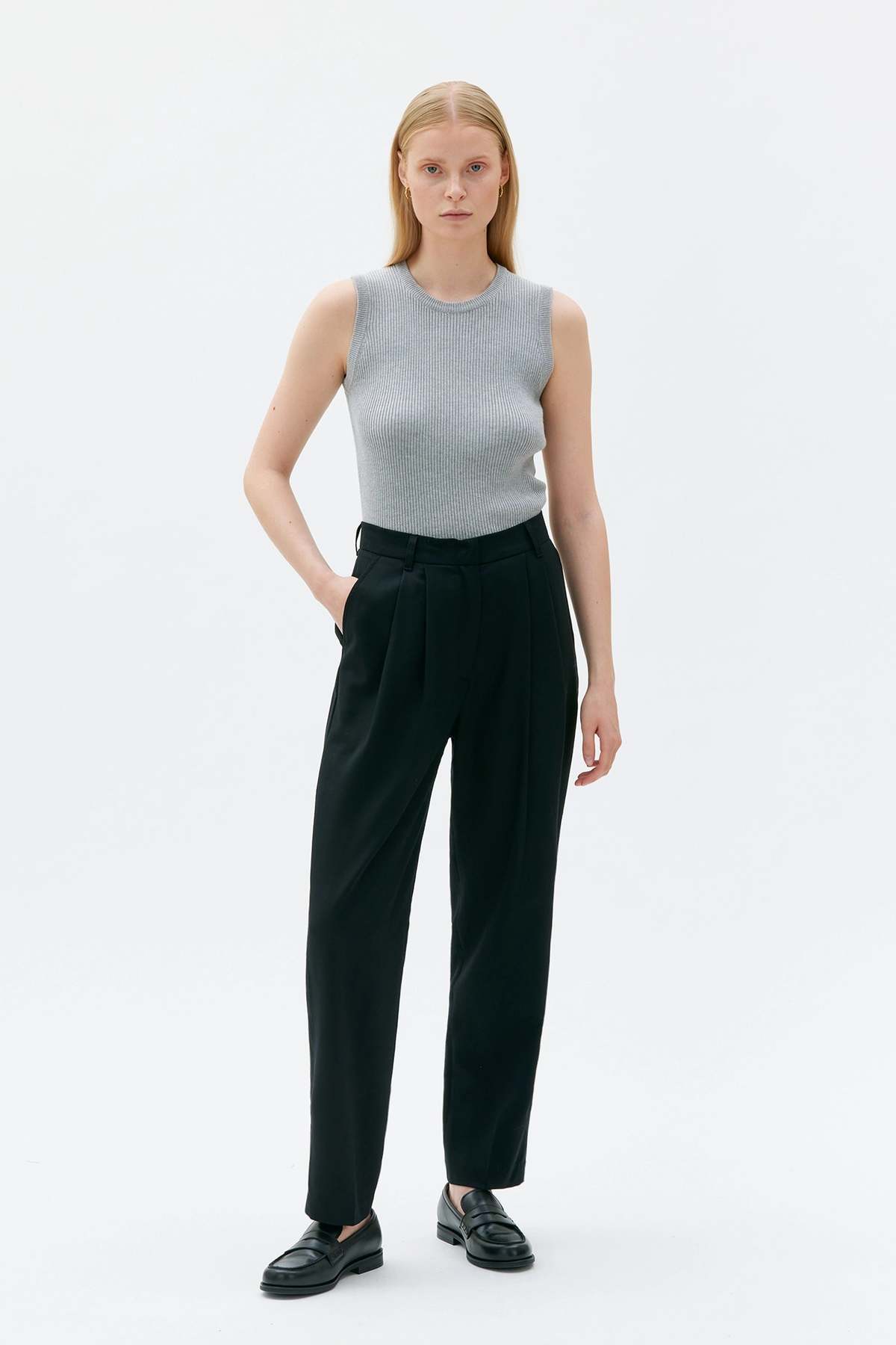 Maska Mimi Tailored Wool Trousers - Black - Image 1 of 3