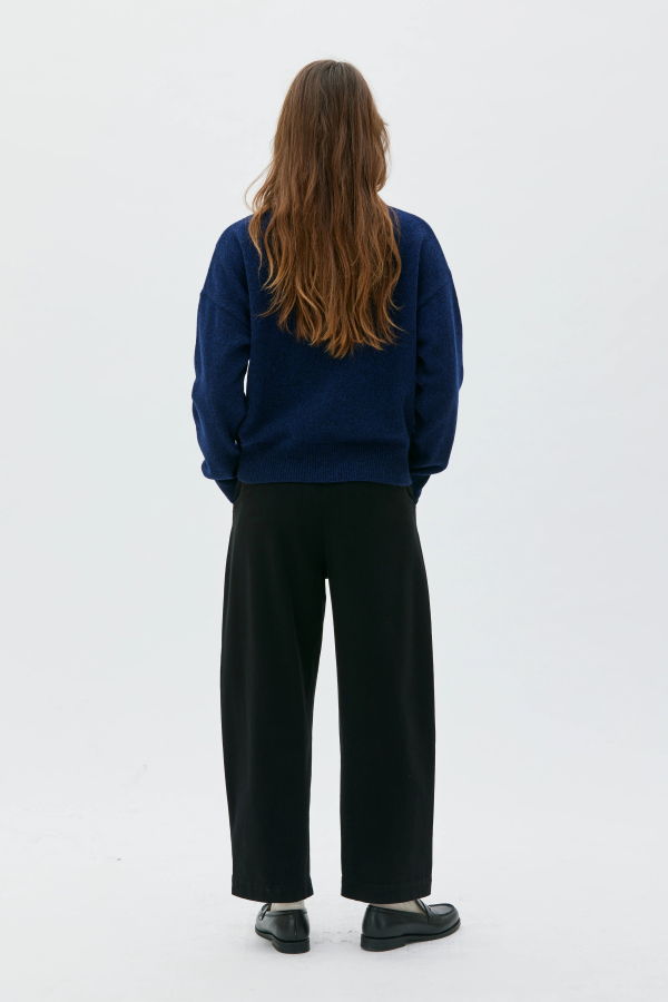 maska.se Runo Wrap Neck Merino Wool Cashmere Sweater