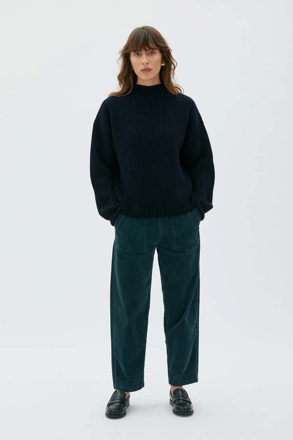 Maska Ruth Barrel Leg Organic Cotton Corduroy Trousers
