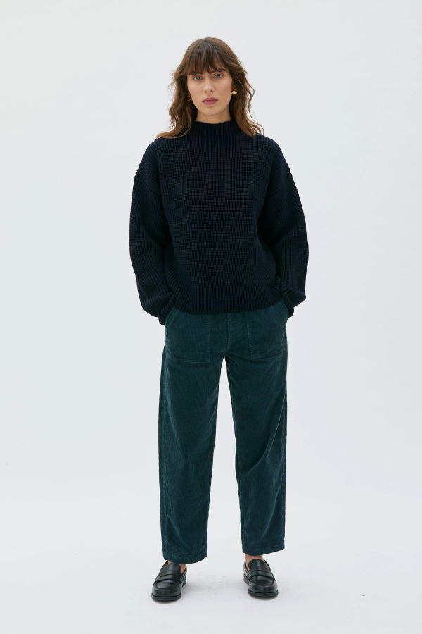 Maska Ruth Barrel Leg Organic Cotton Corduroy Trousers