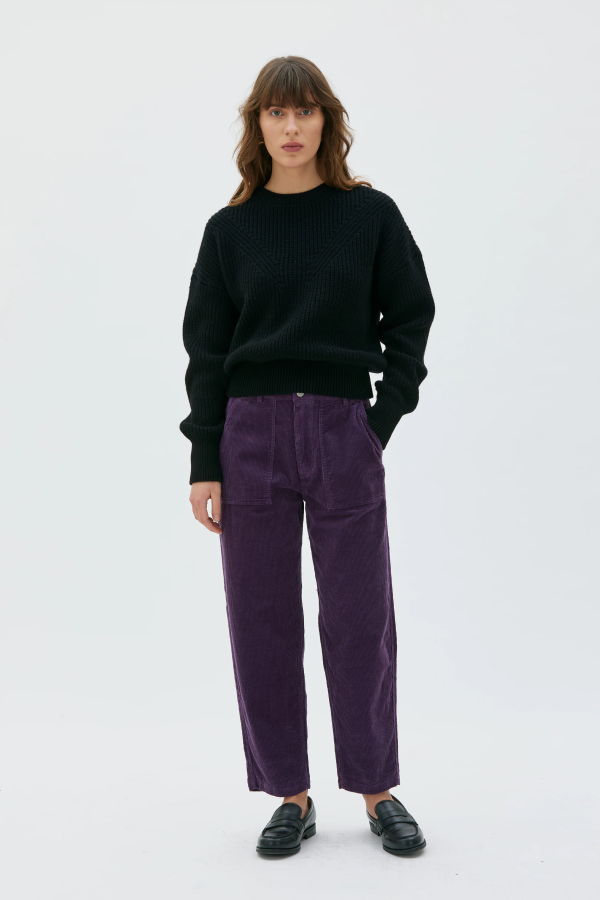 maska.se Ruth Barrel Leg Organic Cotton Corduroy Trousers