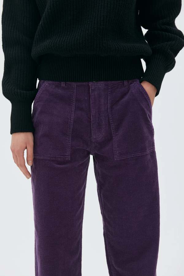 maska.se Ruth Barrel Leg Organic Cotton Corduroy Trousers