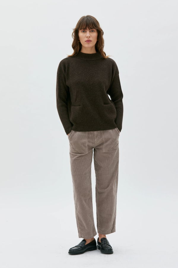 maska.se Ruth Barrel Leg Organic Cotton Corduroy Trousers