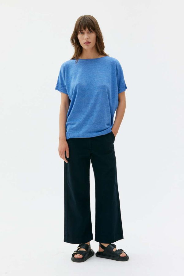 maska.se Sirus Silk Linen Dolman Sleeve Top