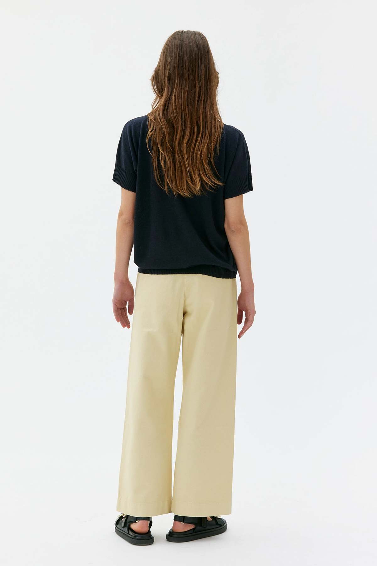 Maska.se Sirus Silk Linen Dolman Sleeve Top - Deep Night Blue - Image 3 of 3