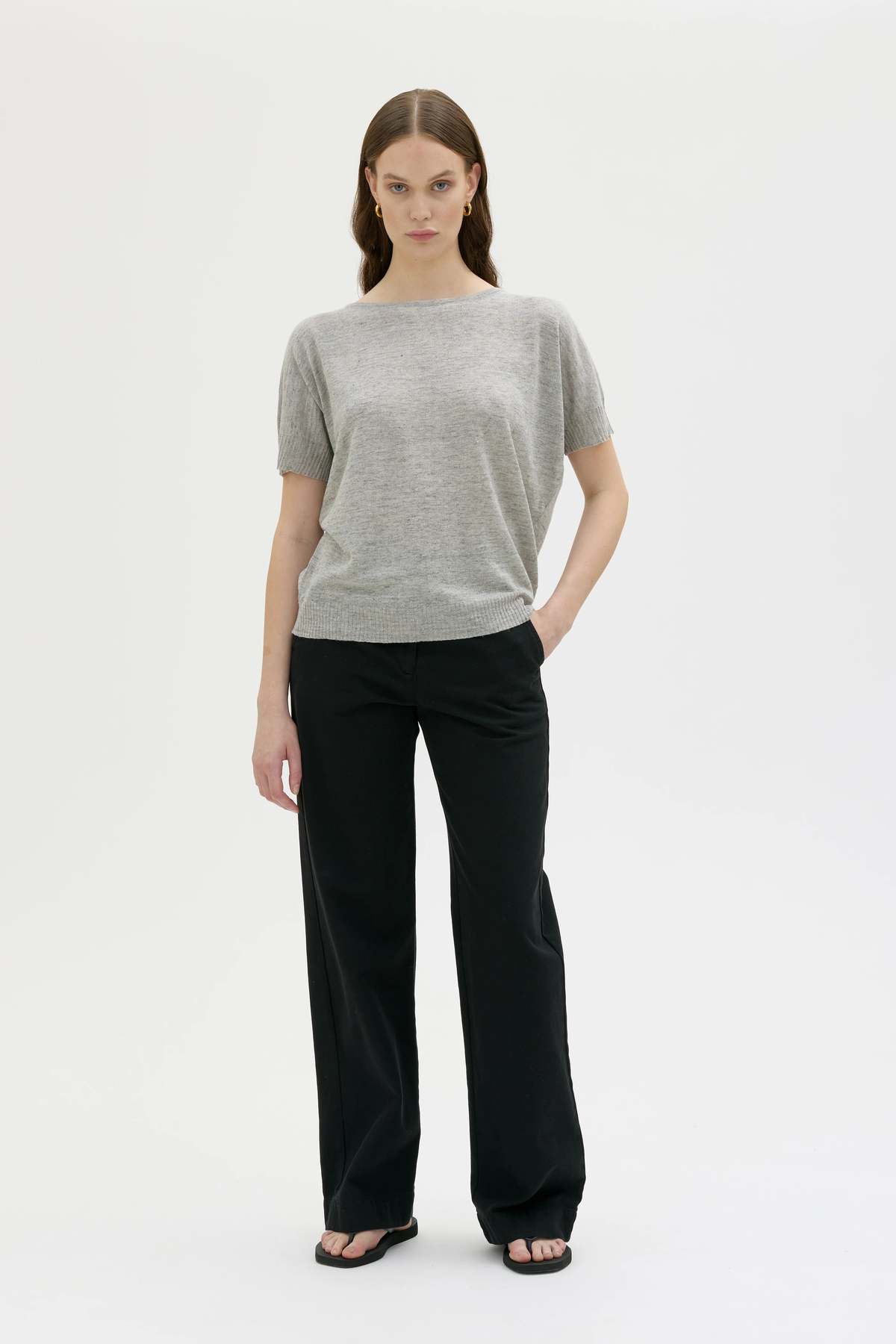 maska.se Sirus Silk Linen Dolman Sleeve Top - Image 1 of 5