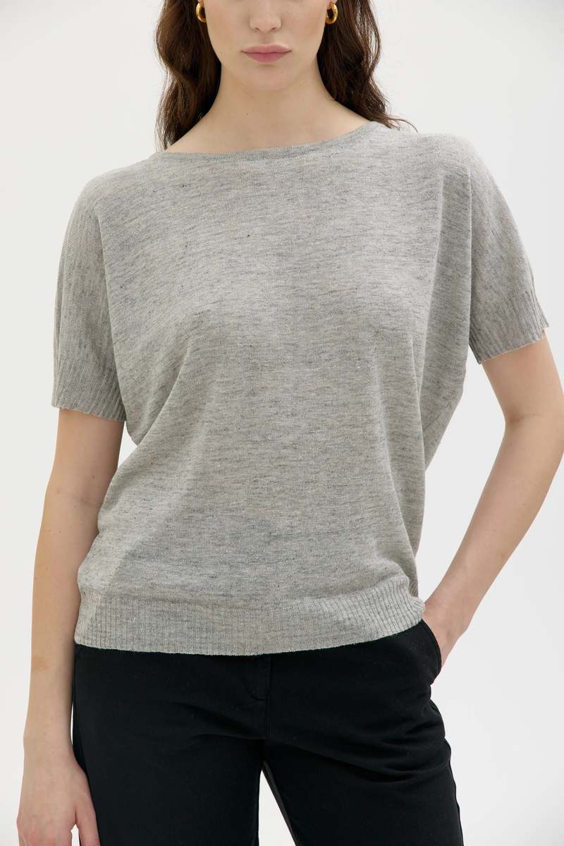 maska.se Sirus Silk Linen Dolman Sleeve Top