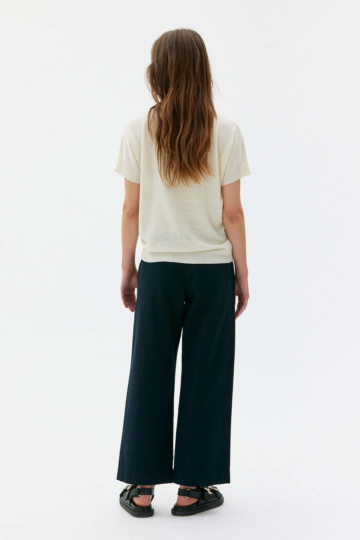 maska.se Sirus Silk Linen Dolman Sleeve Top - White - Image 3 of 3