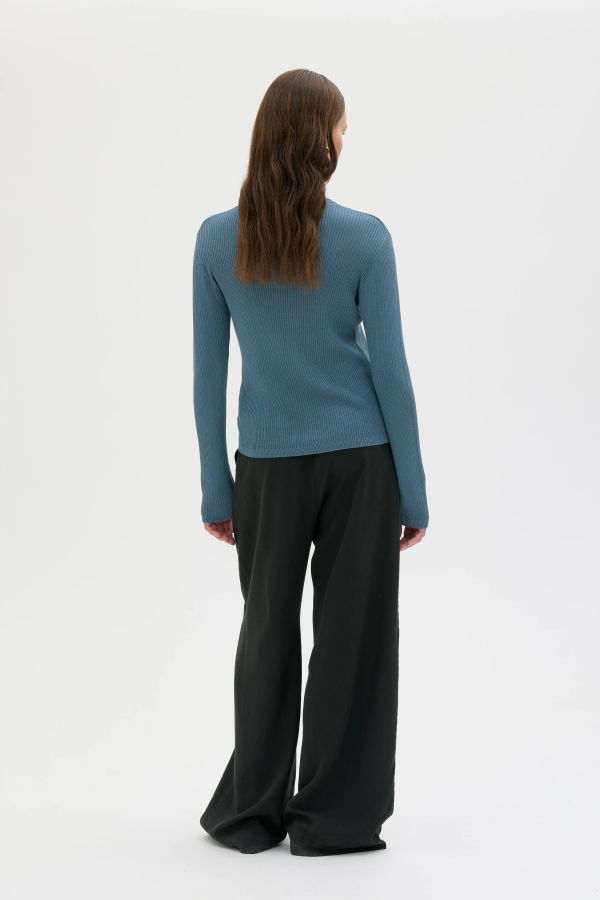 maska.se Taya Ribbed Crew Neck Top