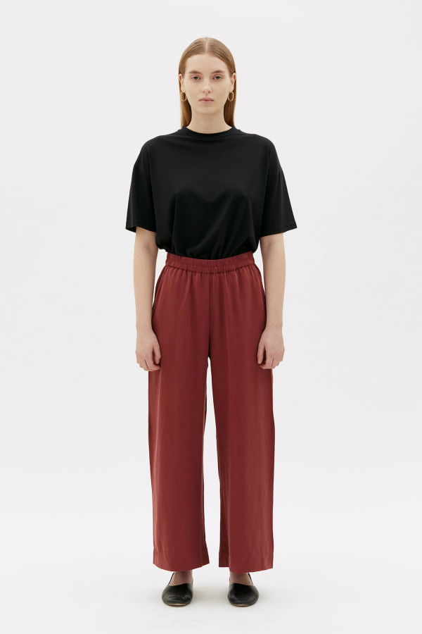 maska.se Thea Flowy Tencel Trousers - Flax Blue