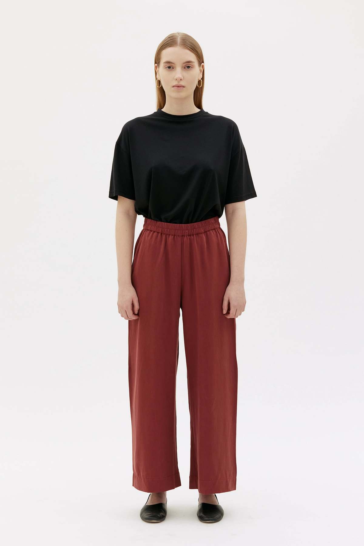 maska.se Thea Flowy Tencel Trousers - Flax Blue - Image 1 of 3