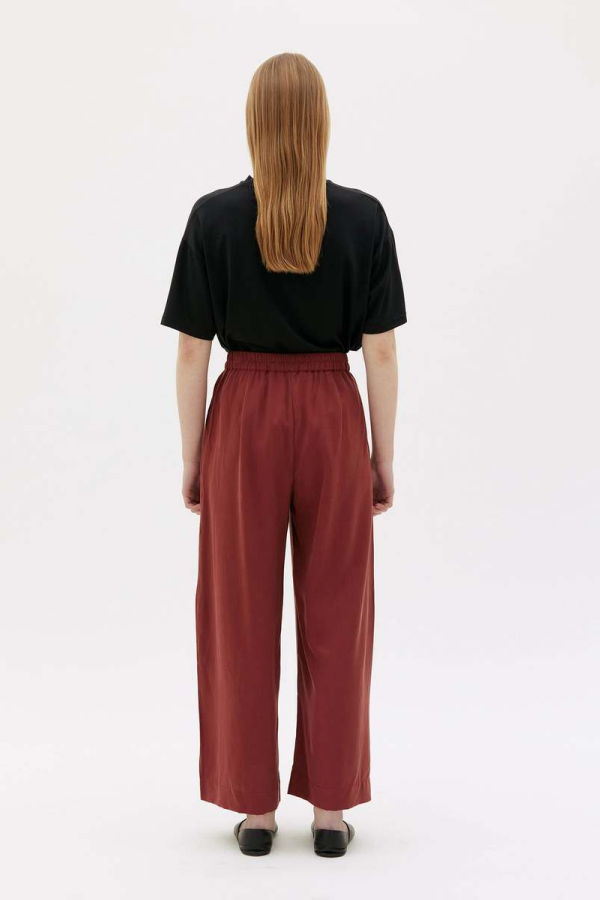 maska.se Thea Flowy Tencel Trousers - Flax Blue