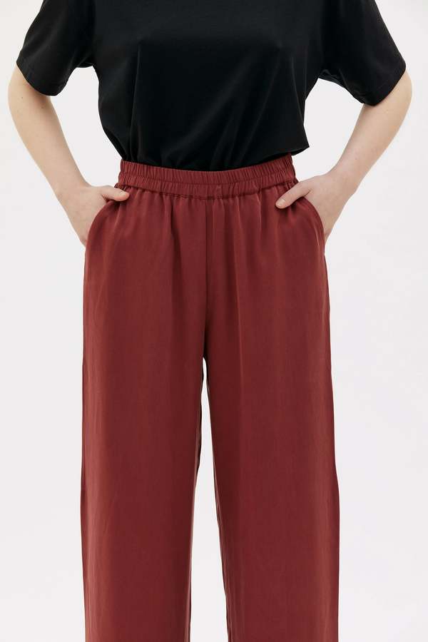 maska.se Thea Flowy Tencel Trousers - Flax Blue