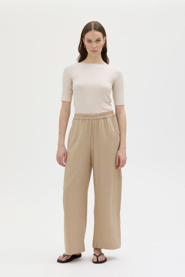 Maska Thea Flowy Tencel Trousers - Sand