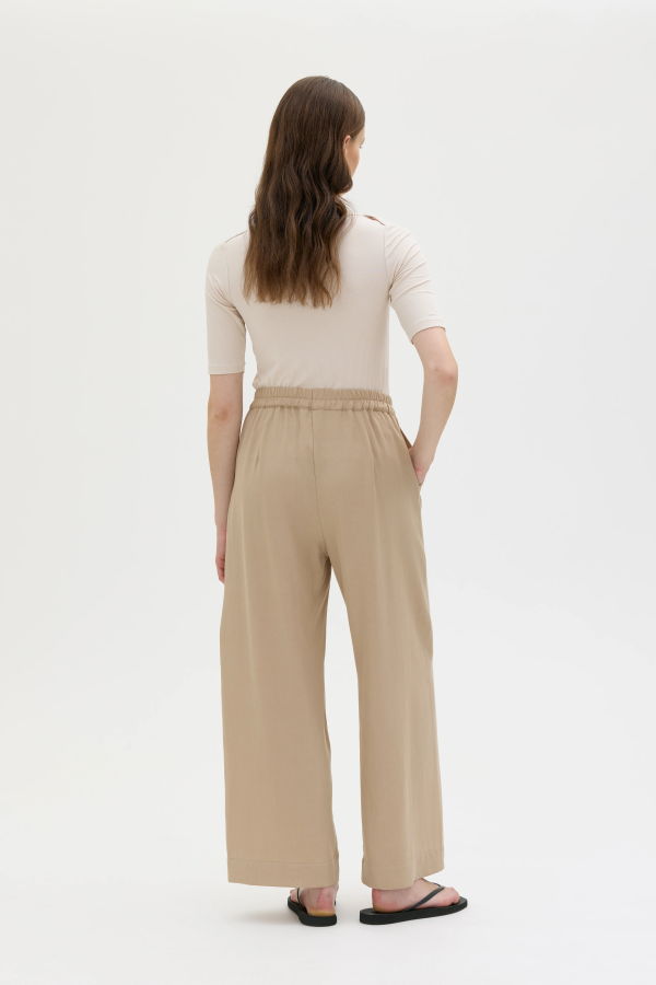 Maska Thea Flowy Tencel Trousers - Sand