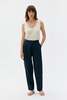 maska.se Vera Linen Trousers - Dark Blue - Thumbnail 1