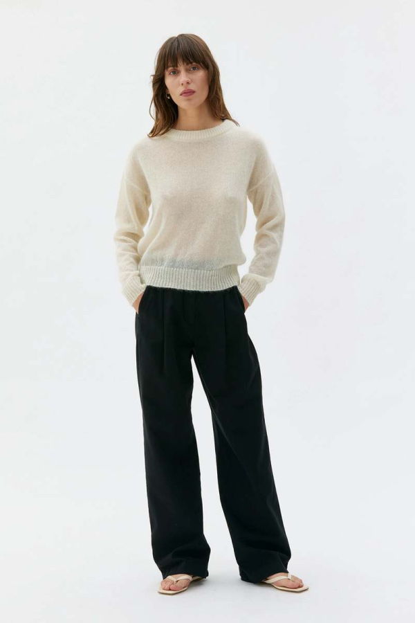 maska.se Yara Light Silk Mohair Sweater - White