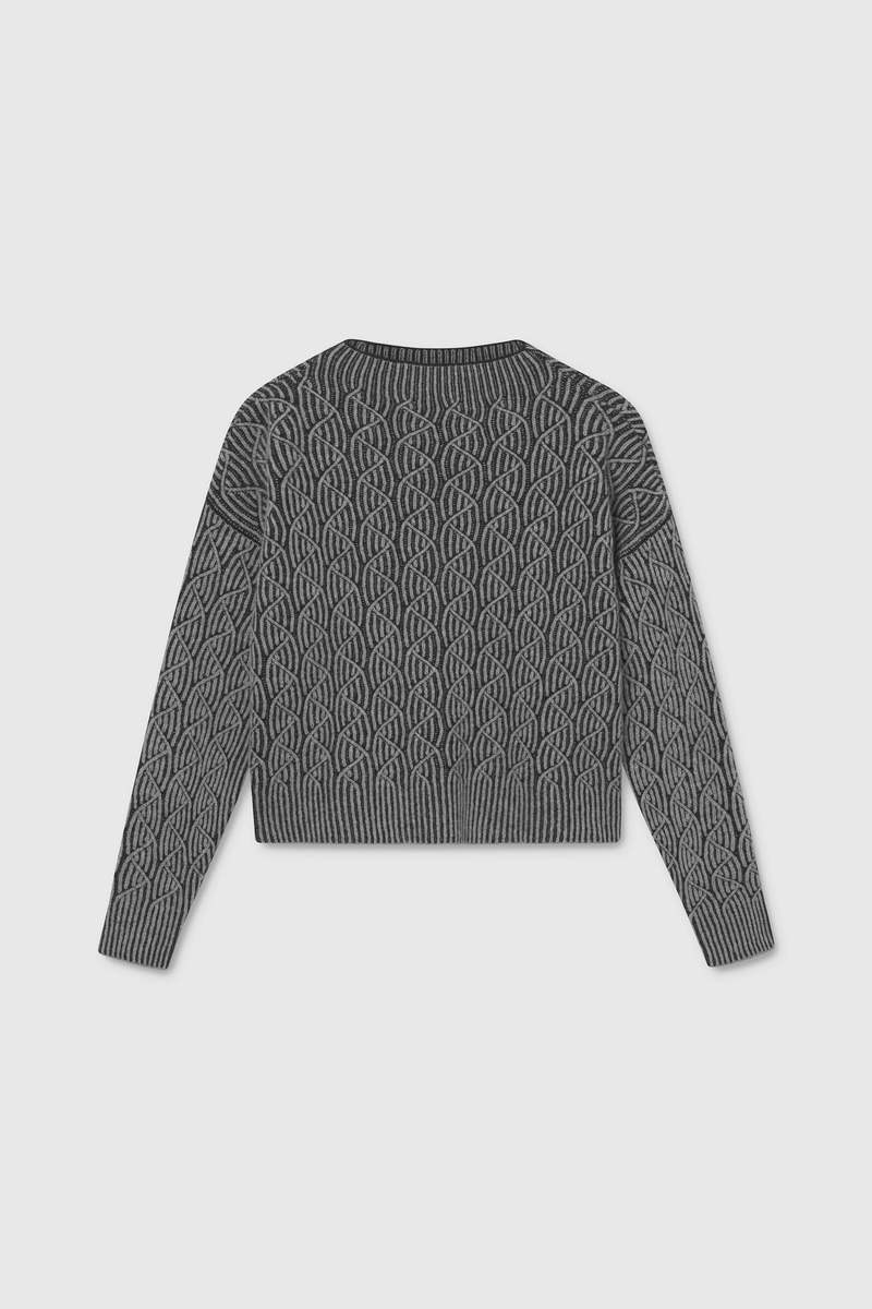 maska.se Zoya Bicolour Lambswool Sweater - Black