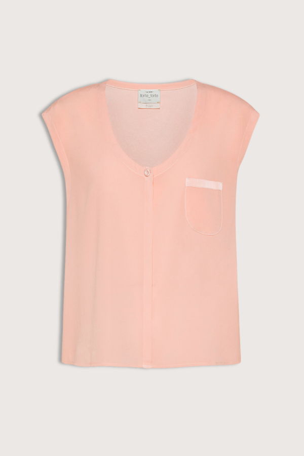 Forte Forte Matte Stretch Silk Top - Alba