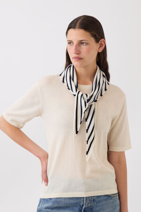 DEMYLEE Nessa Stripe Small Cashmere Bandana