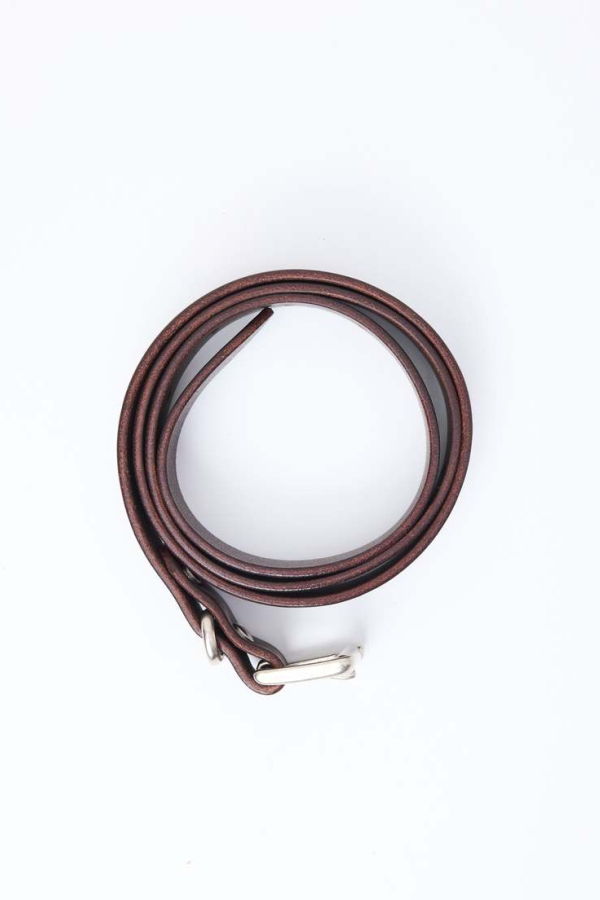 Yoko Sakamoto Standard Belt Wide Brown Silver Belt