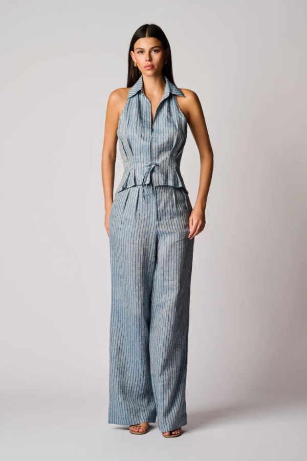 Hevron Alina Pant Pants - Blue Stripe