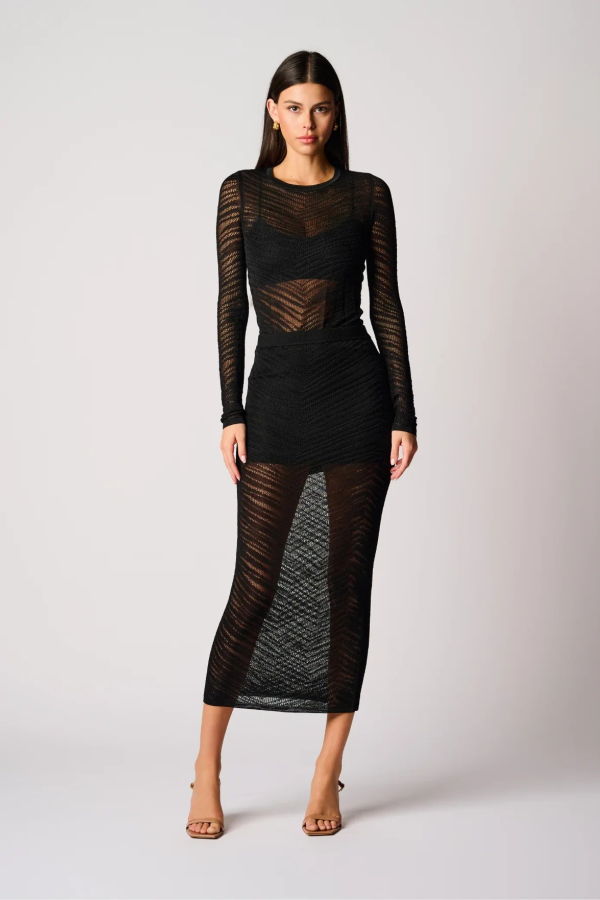 Hevron Rhea Top - Black