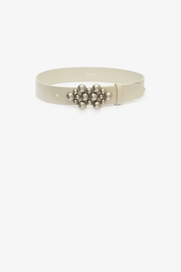 Isabel Marant Vickia Belt - Chalk/Silver
