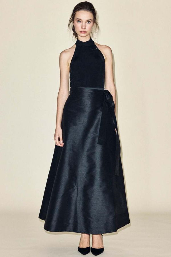 Louise Helena Midi Wrap Skirt - Black