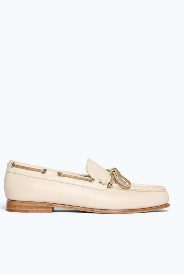 Freda Salvador Morgan Boat Shoe - Bone Calf