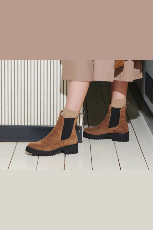 Freda Salvador Brooke Rain Resistant Boot - Biscotti Suede WR