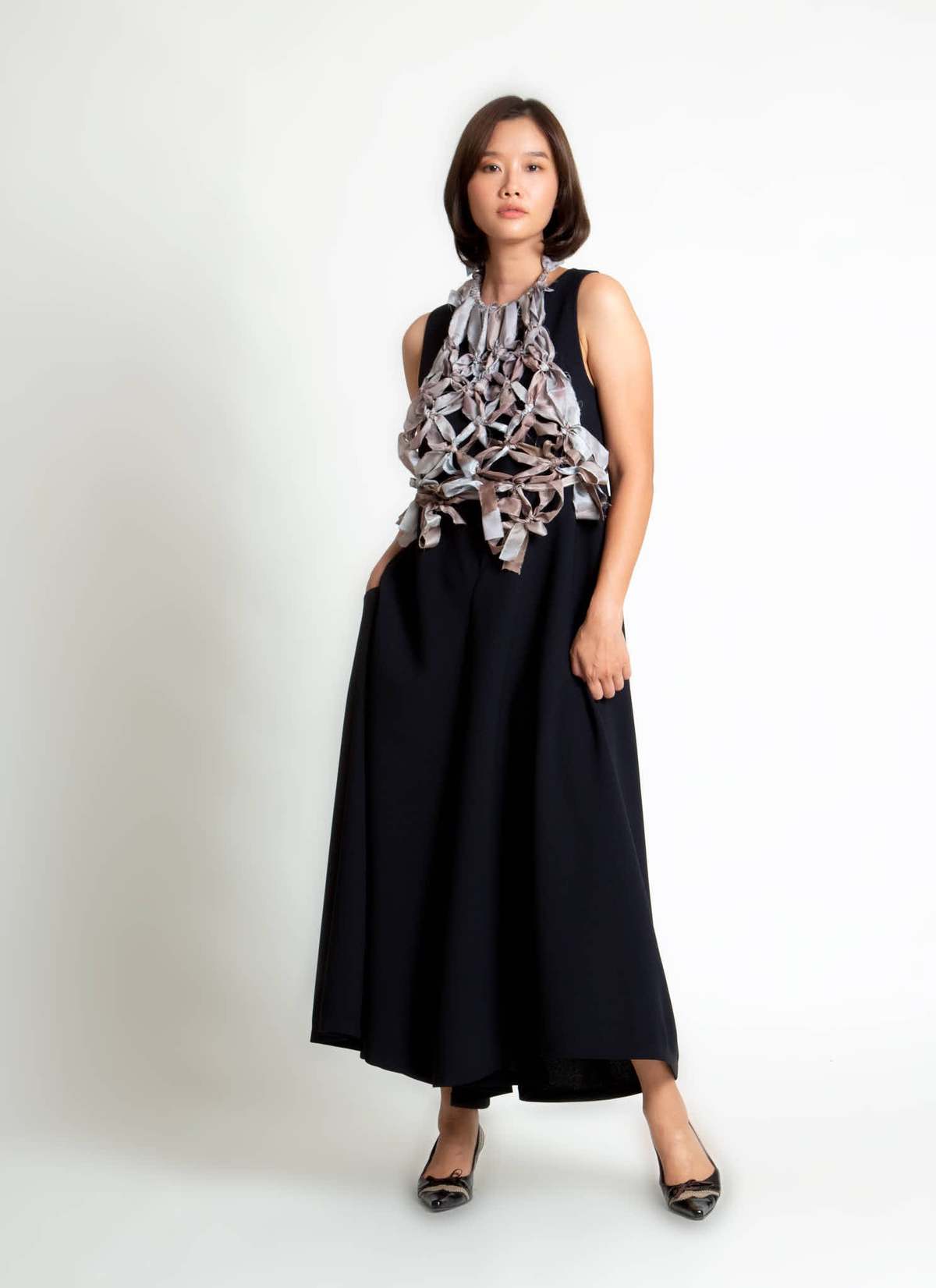 KAAREM Connect 2 Handknotted Silk Halter Tie Top - Image 1 of 6