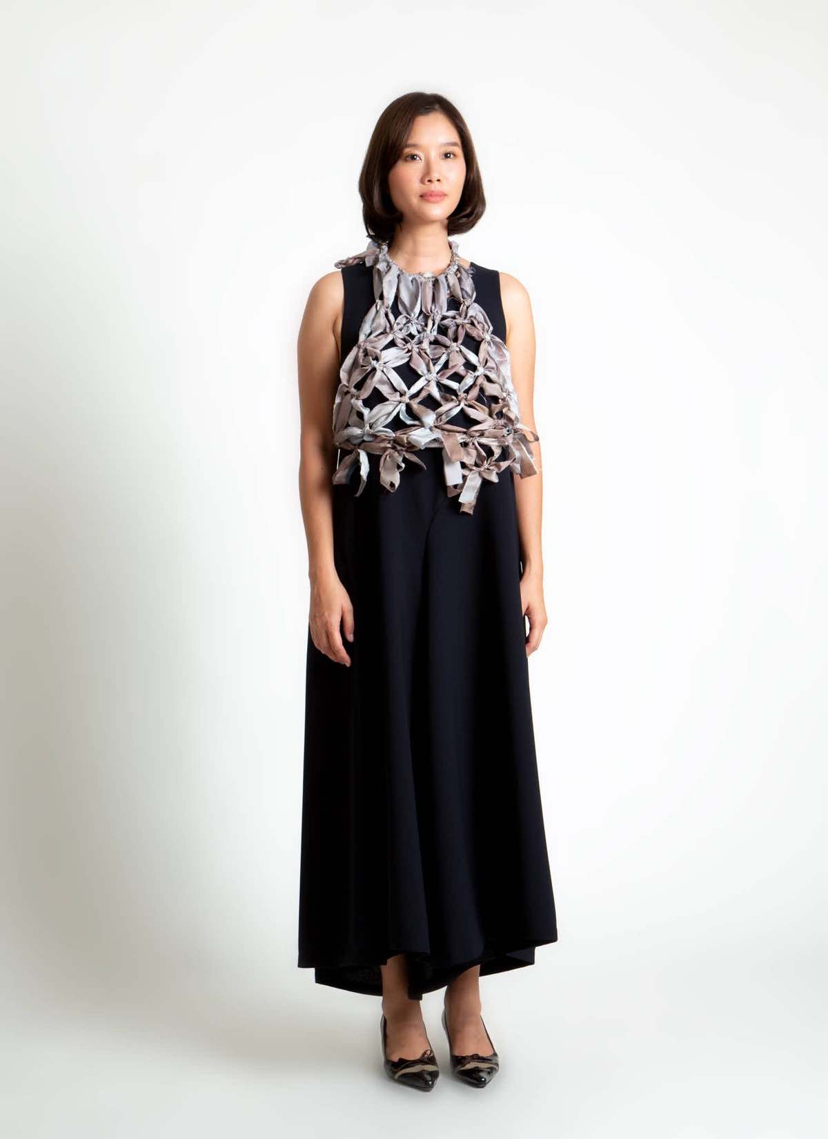 KAAREM Connect 2 Handknotted Silk Halter Tie Top - Image 2 of 6