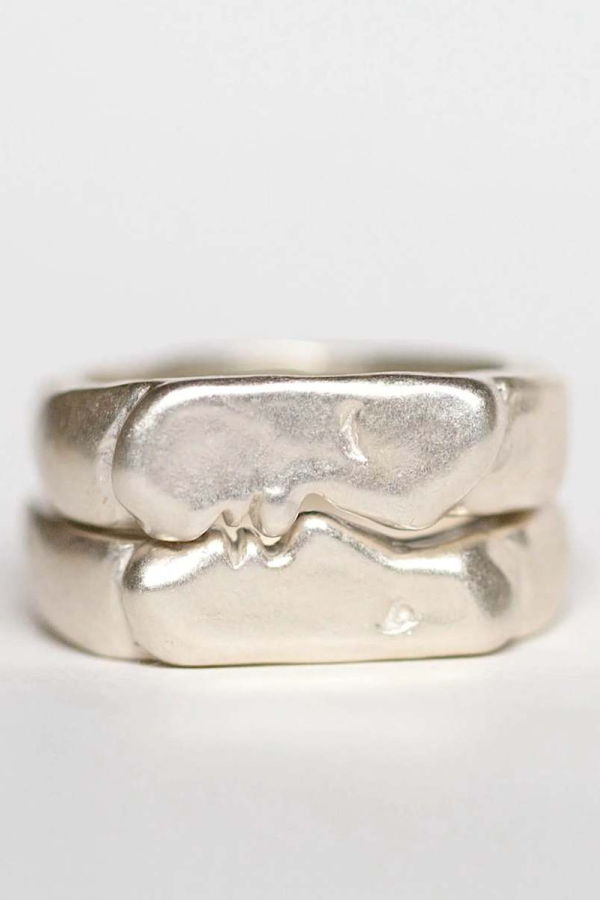 Oxbow Kiss Rings - Silver