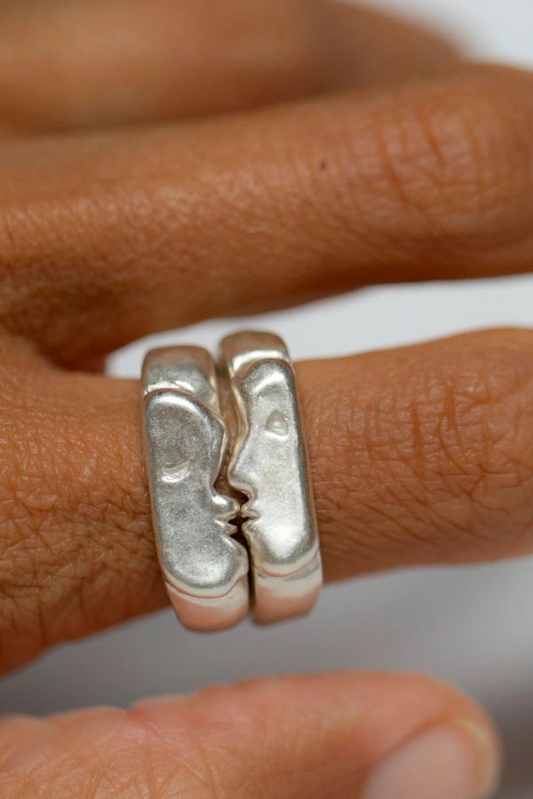 Oxbow Kiss Rings - Silver