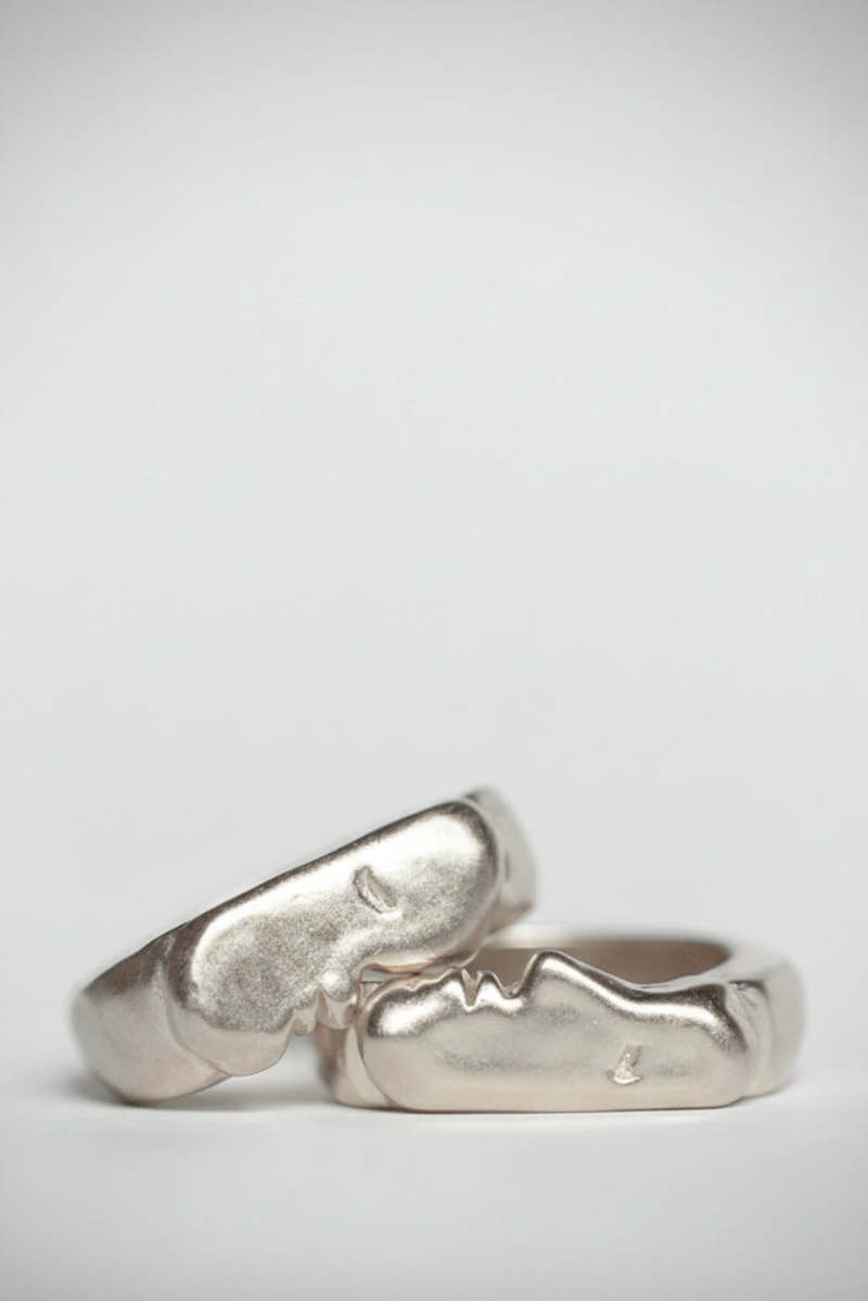 Oxbow Kiss Rings - Silver
