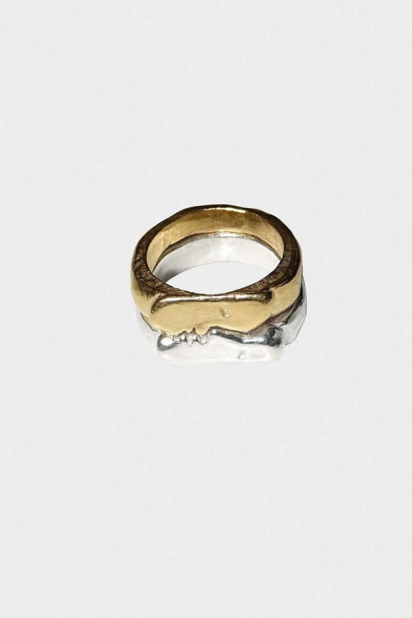 Oxbow Kiss Rings - Sterling Silver/Gold