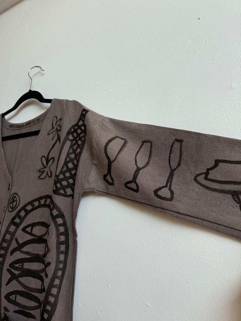 Happy French Gang #103 Hand-Painted Jumpsuit - Le Repas