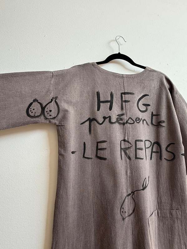 Happy French Gang #103 Hand-Painted Jumpsuit - Le Repas
