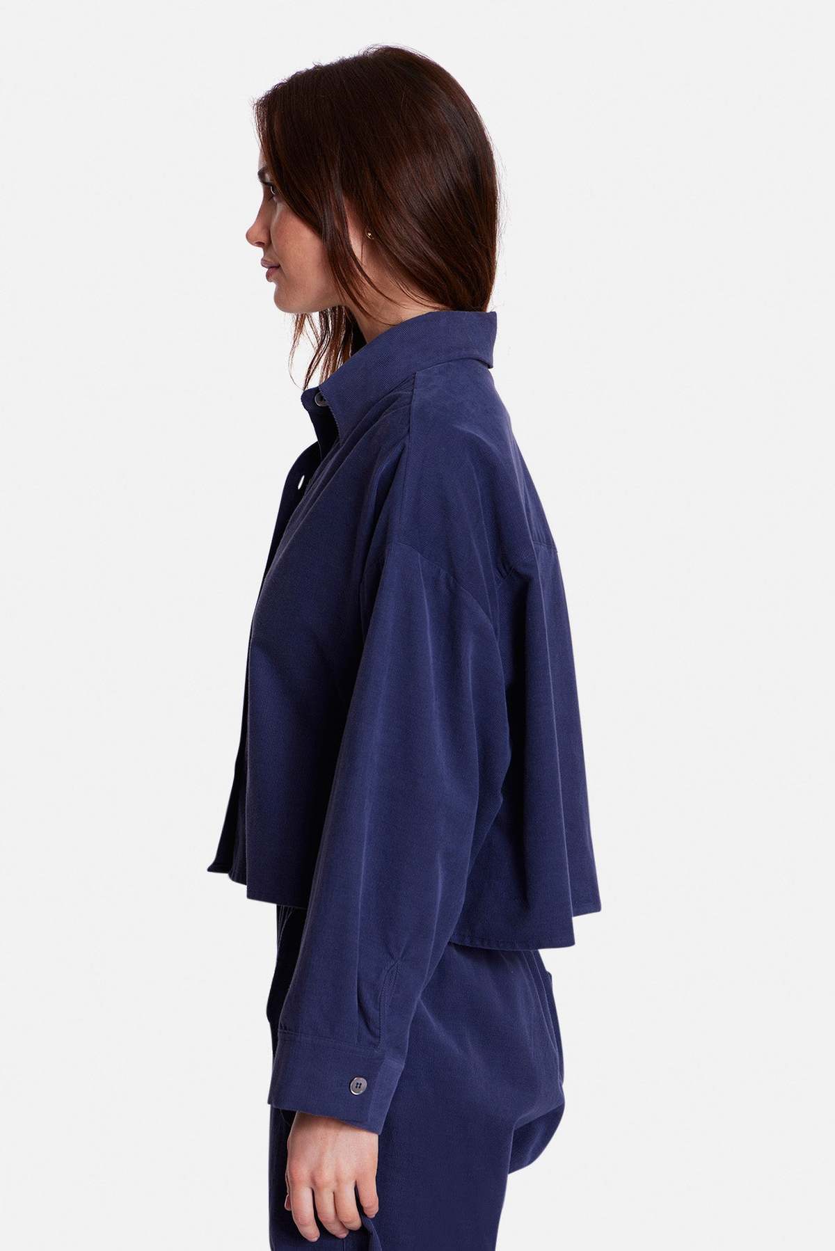 The Tile Club Foxy Micro Cord Crop Shirt - Image 2 of 3