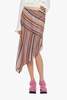 Anna Sui Wavy Chevron Knit Asymmetrical Stripe Skirt - Thumbnail 1