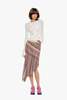 Anna Sui Wavy Chevron Knit Asymmetrical Stripe Skirt - Thumbnail 3