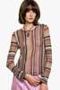 Anna Sui Wavy Chevron Knit Long Sleeve Stripe Top - Thumbnail 2