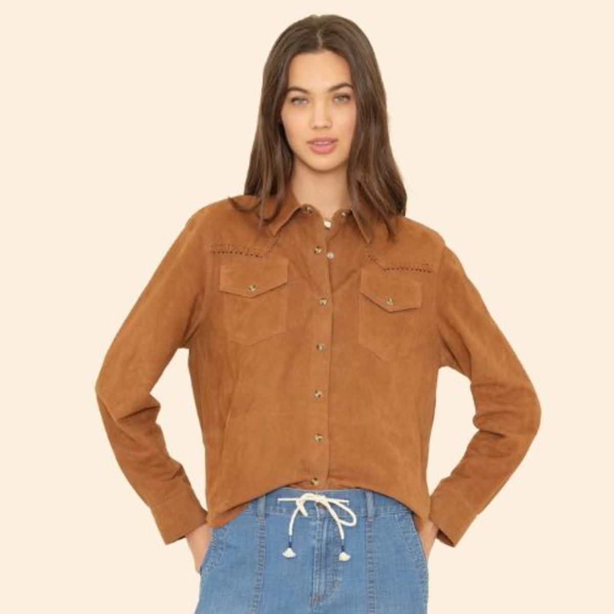 Xirena Billie Suede Shirt - Mustang - Image 1 of 3