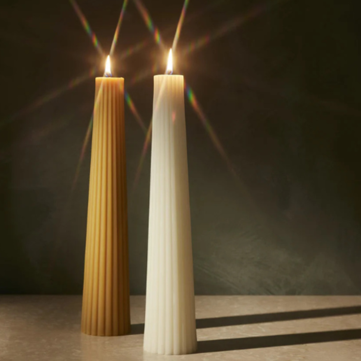 Greentree Fluted Pillar Candle - Image 1 of 5