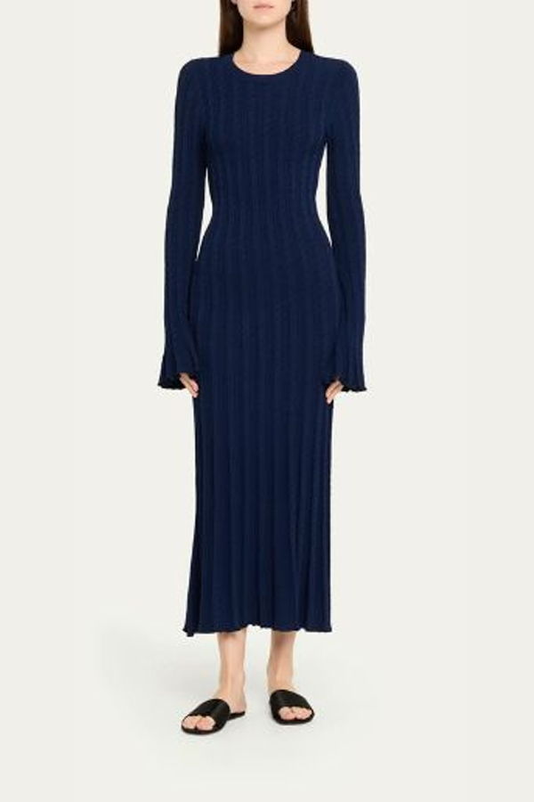 Sea NY Rhea Knit Midi Dress - Navy