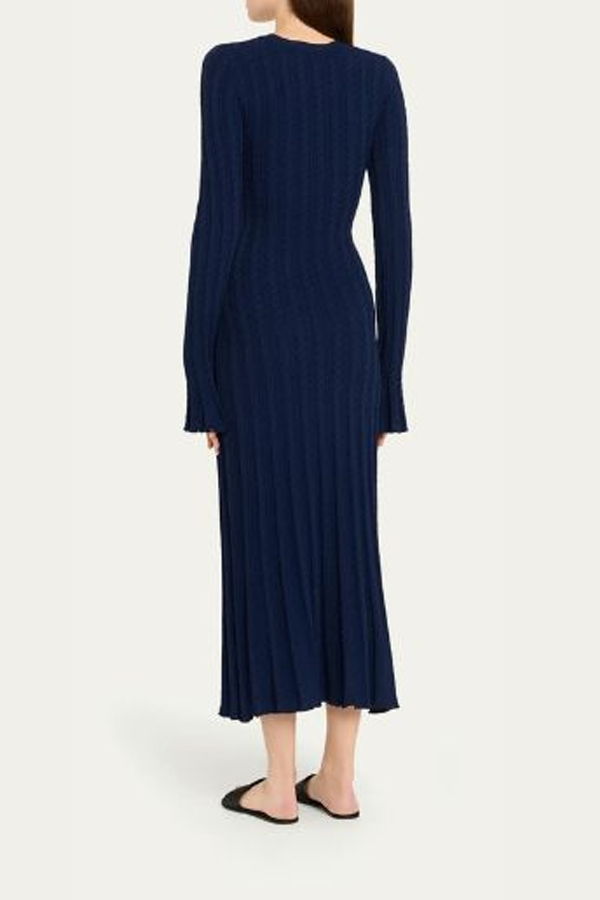 Sea NY Rhea Knit Midi Dress - Navy