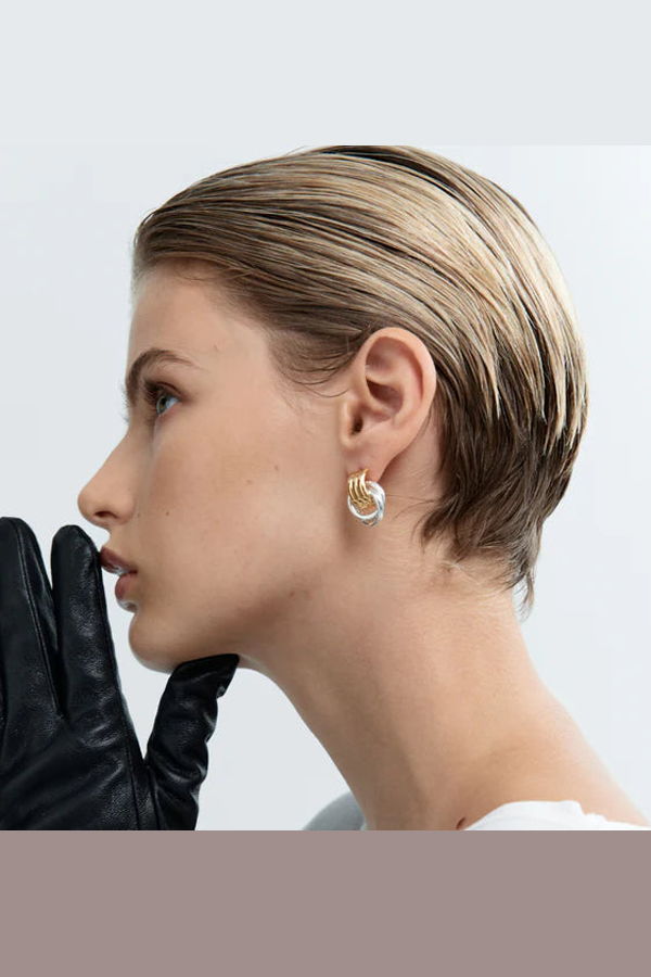 Heaven Mayhem Baby Knot Mixed Earrings - Silver