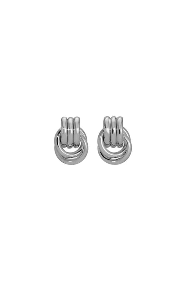 Heaven Mayhem Baby Knot Earrings - Silver